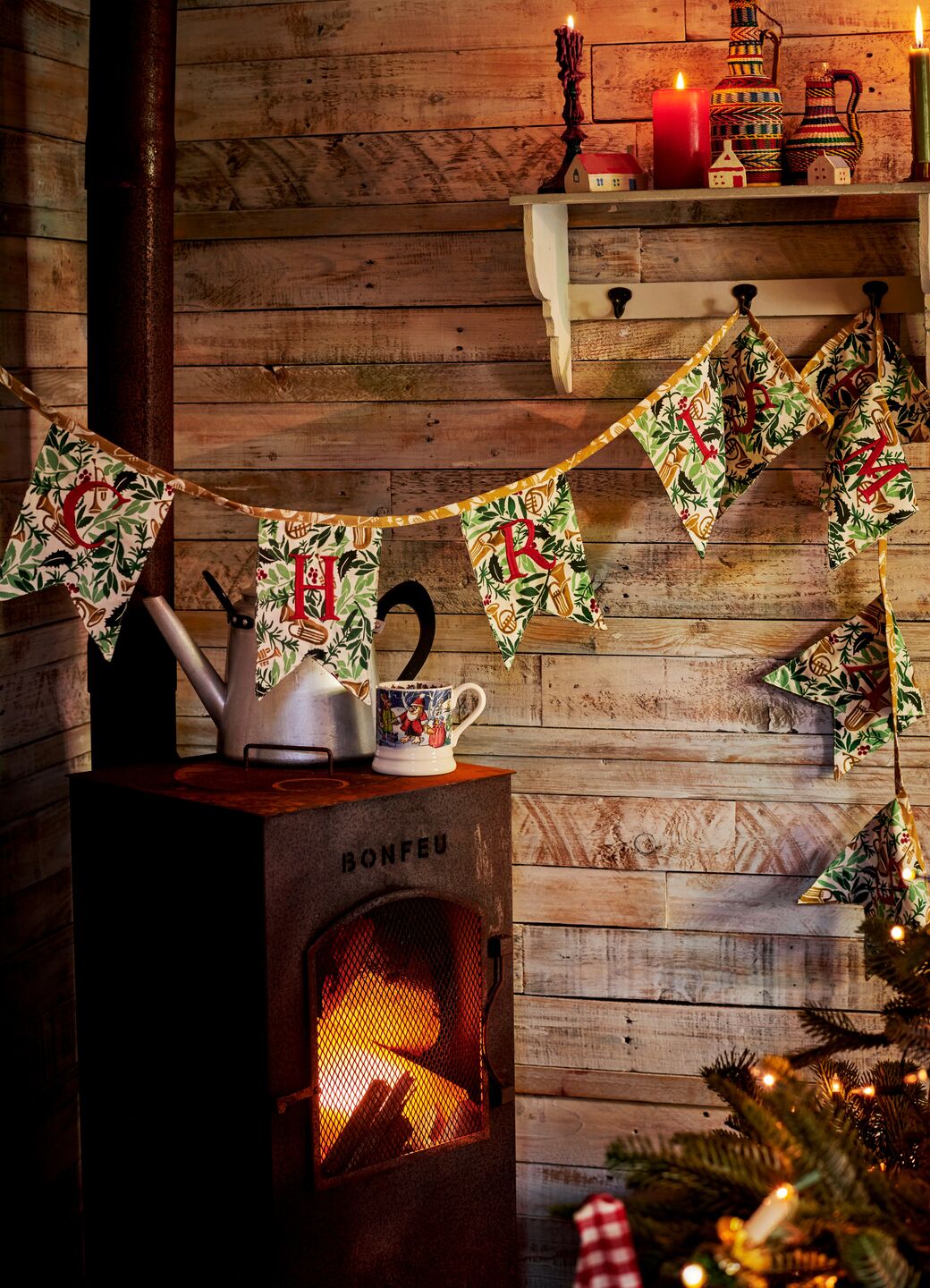 Happy Christmas Bring In The Green Bunting