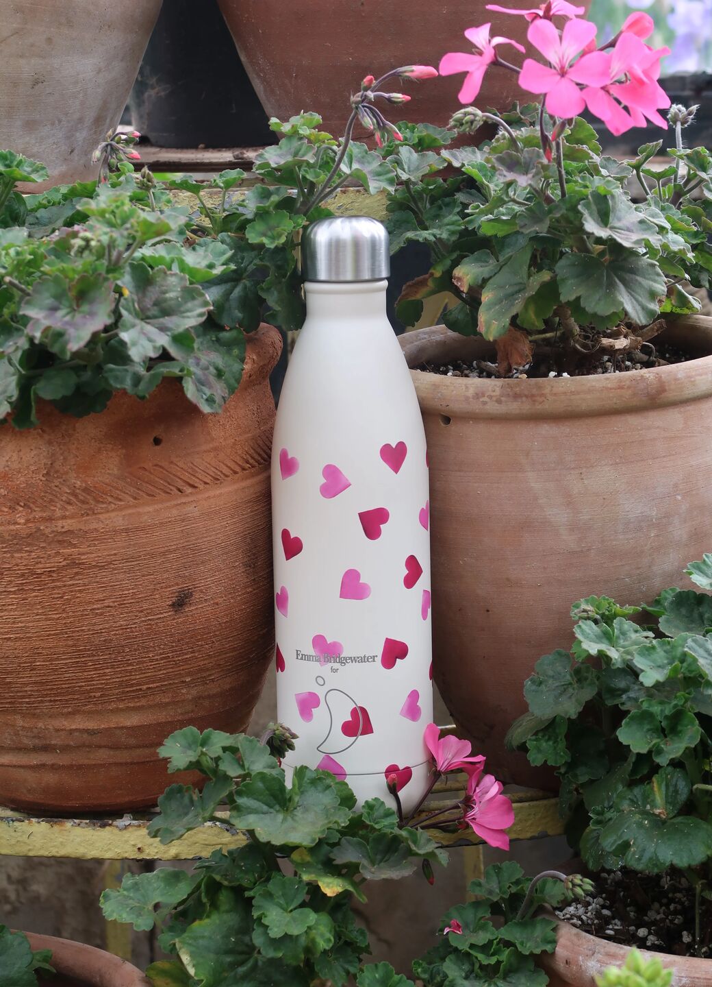 Pink Hearts Chillys Insulated 750Ml Bottle