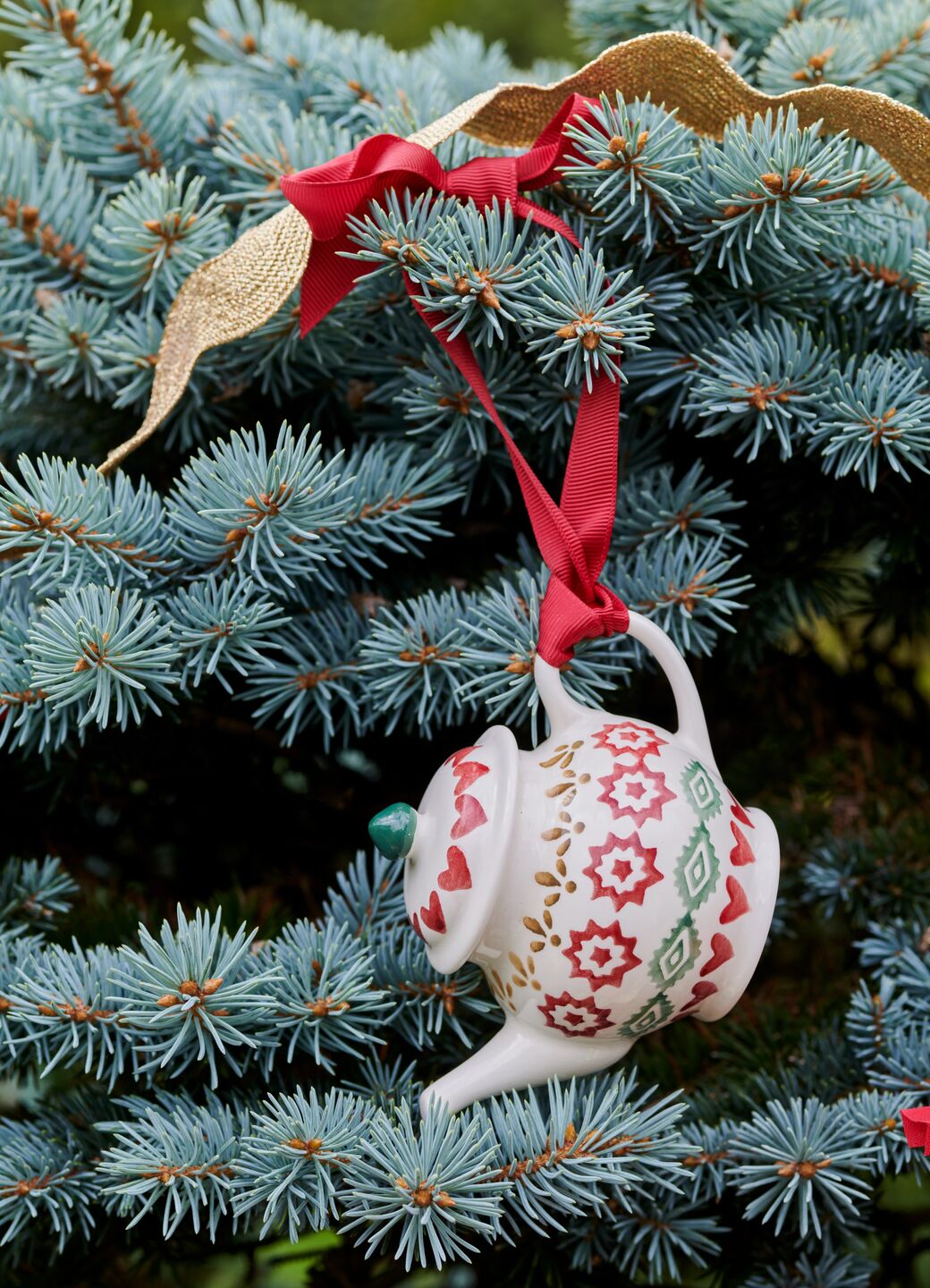 Christmas Joy Tiny Teapot Decoration Boxed