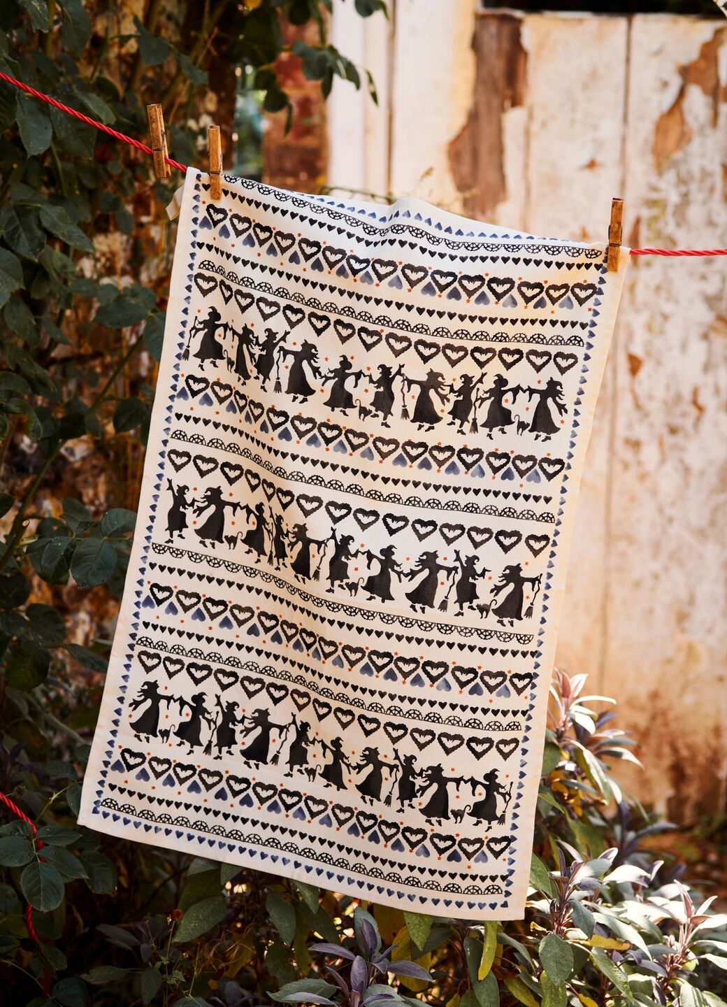 Dancing Witches Tea Towel