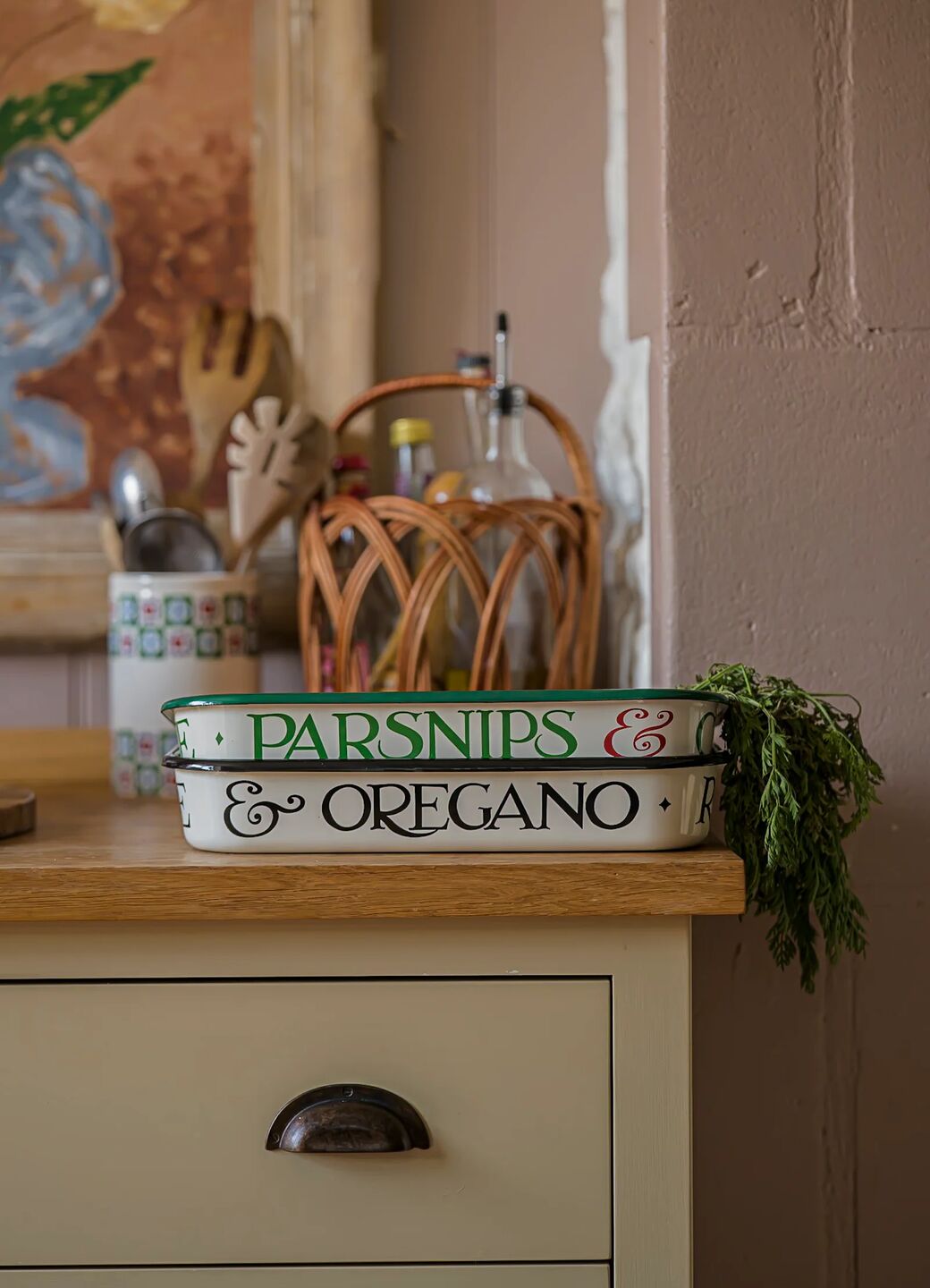 Black Toast 34Cm Enamel Roasting Tray