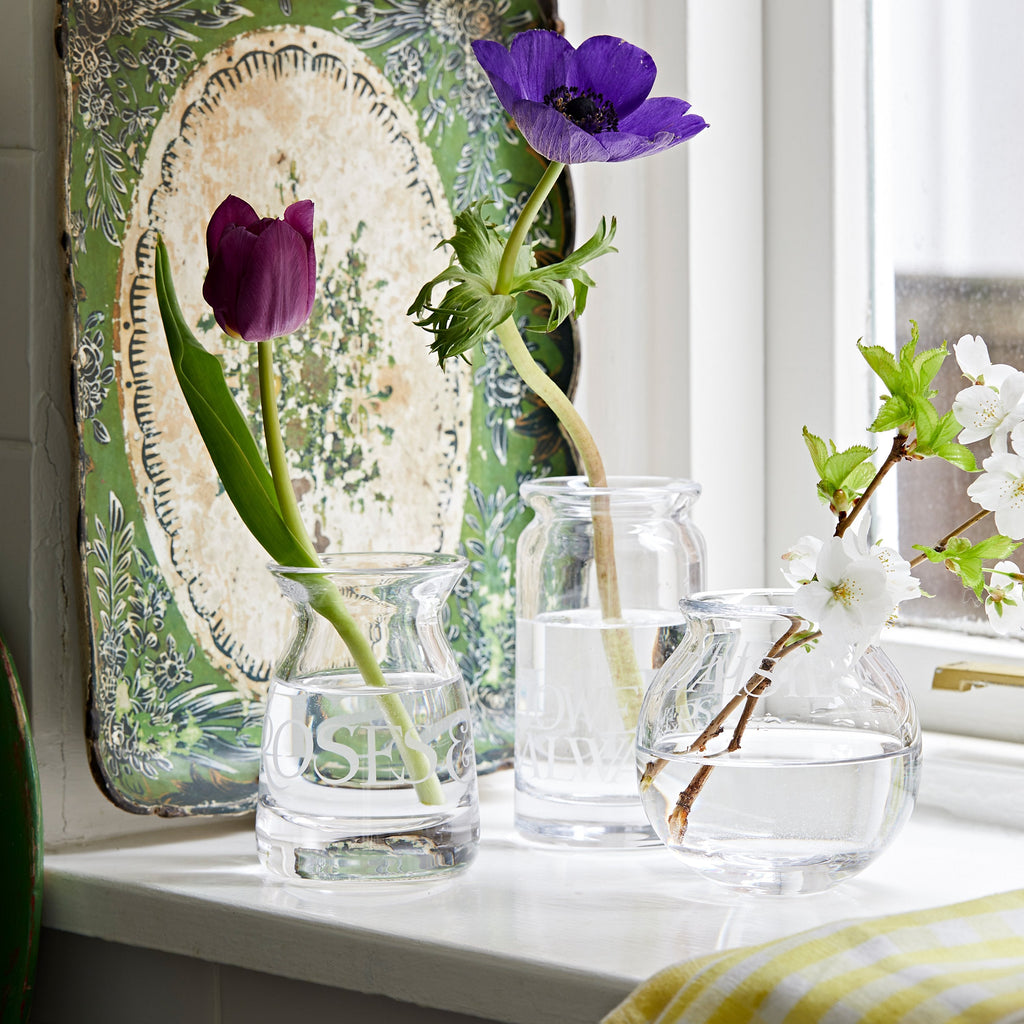 Black Toast Small Glass Jar Vase Emma Bridgewater UK