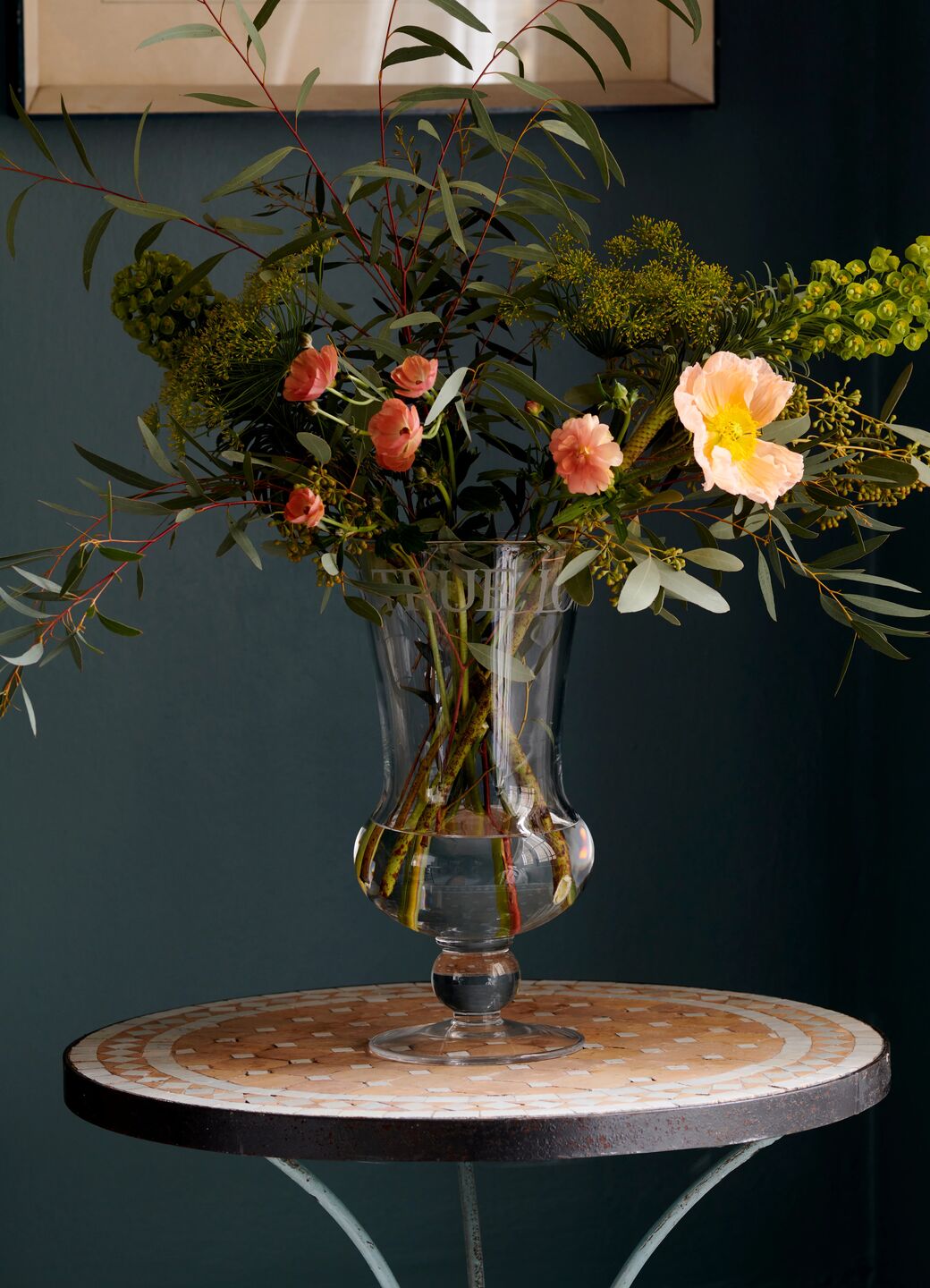 Black Toast Extra Large Glass Flared Vase