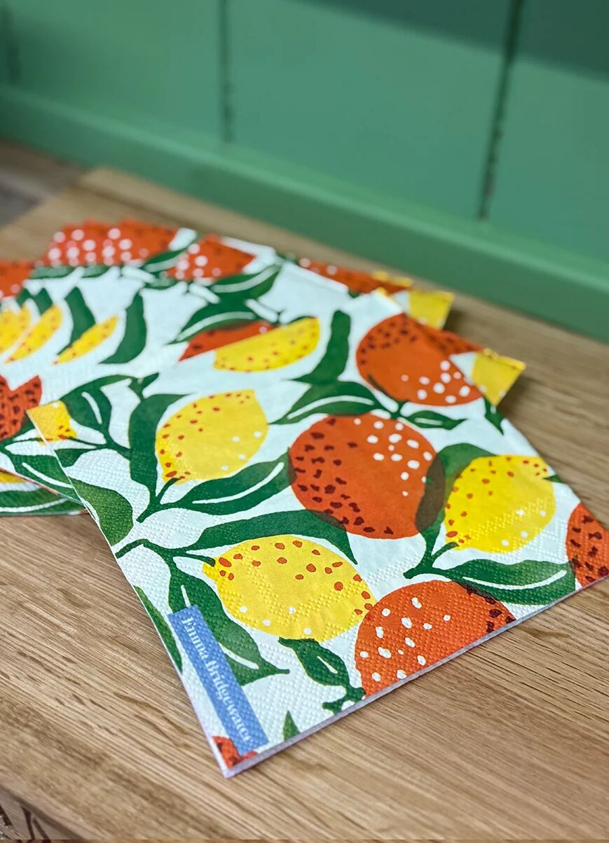Oranges & Lemons Lunch Napkins