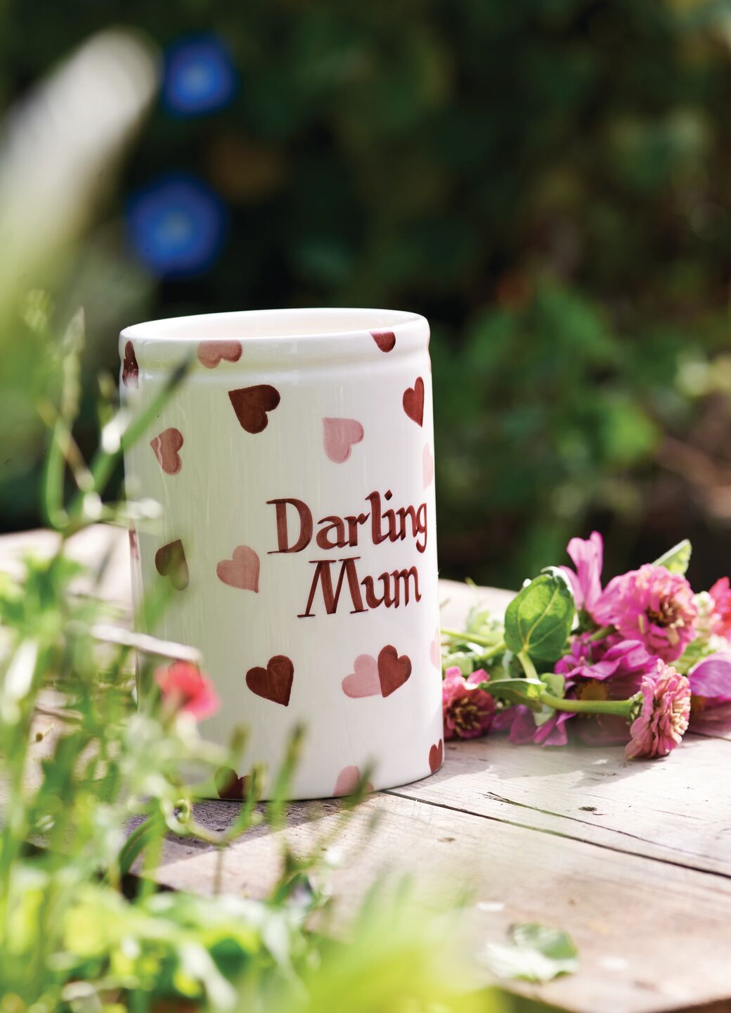 Personalised Hearts Medium Vase