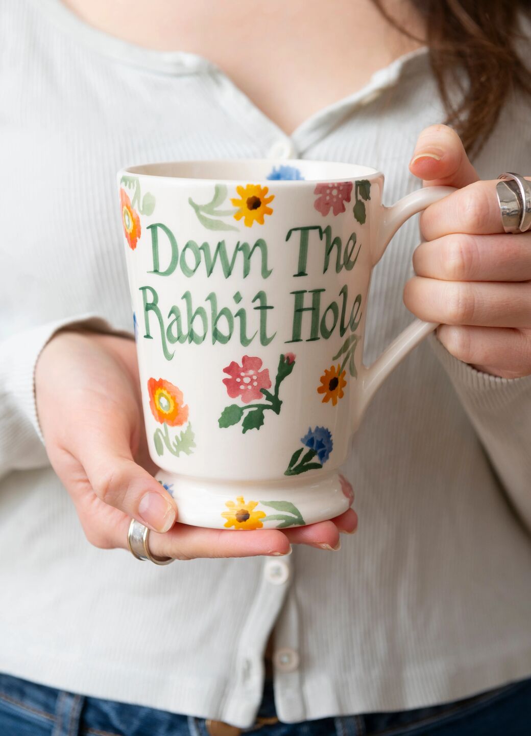 Personalised Poppies & Pinks Cocoa Mug