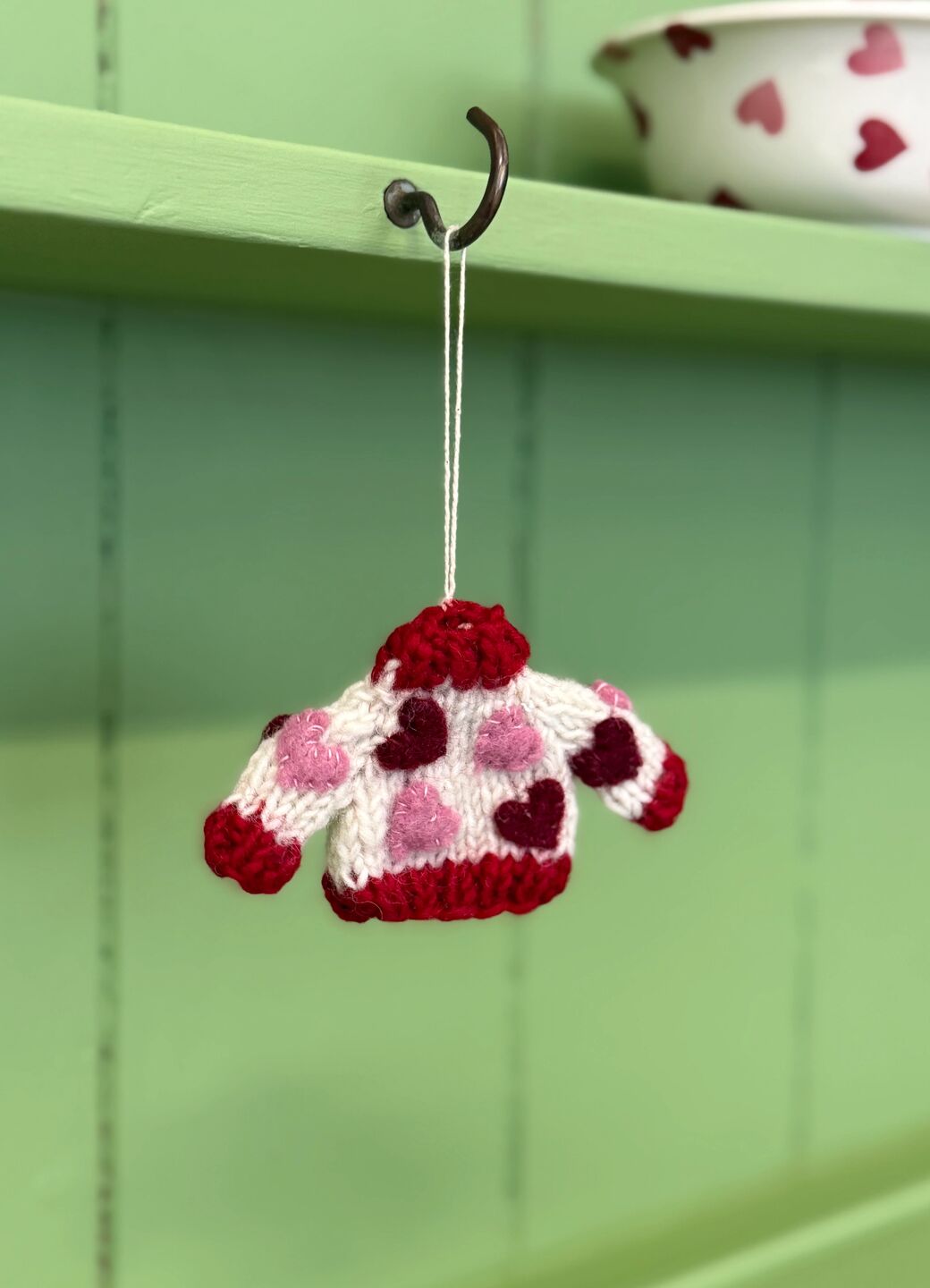 Pink Hearts Jumper Decoration