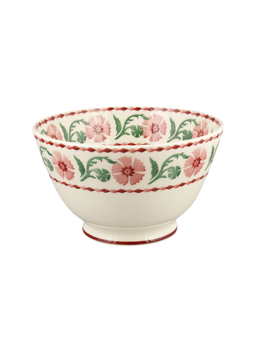 Pink Carnation Large Old Bowl