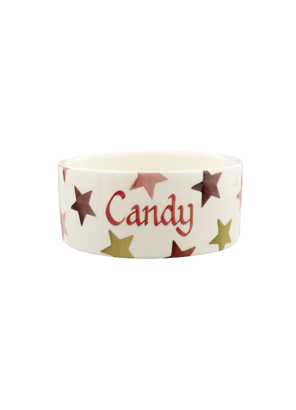 Personalised Pink & Gold Stars Small Pet Bowl