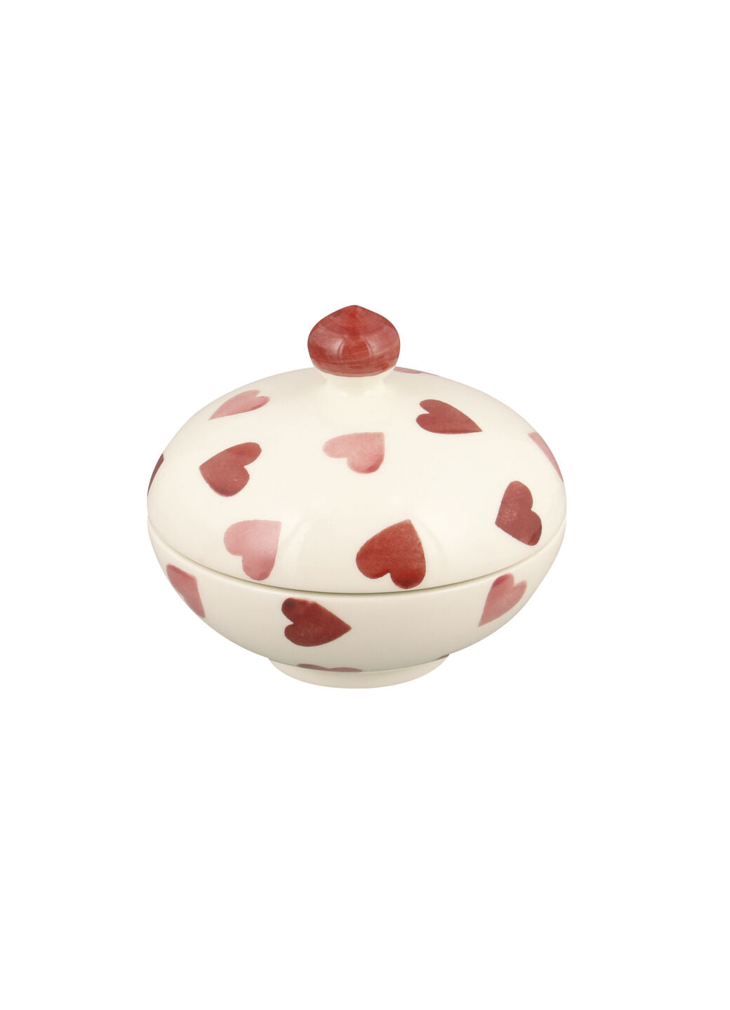 Pink Hearts Small Lidded Pot