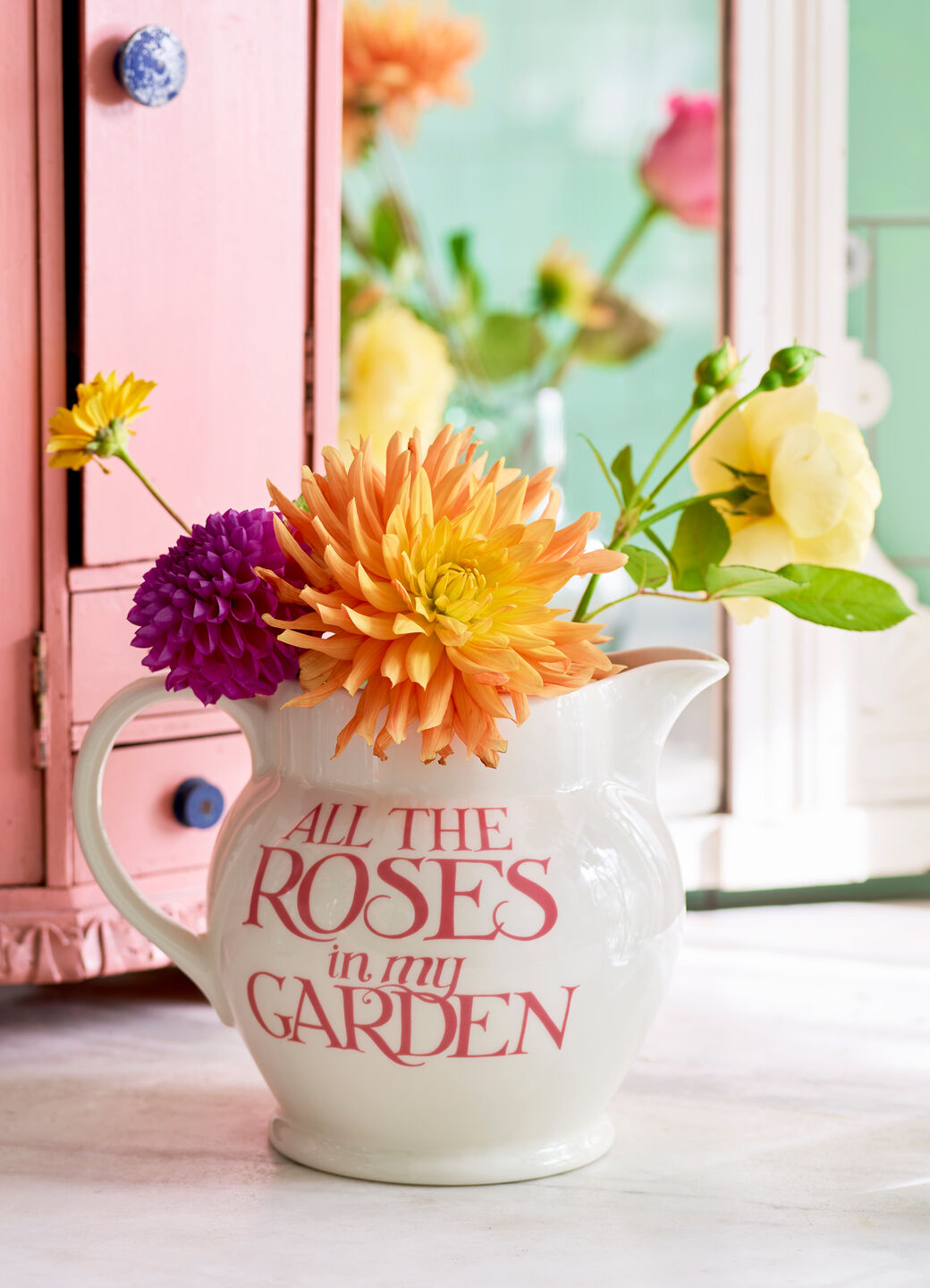 Pink Toast Roses For Love & Friendship 3 Pint Jug