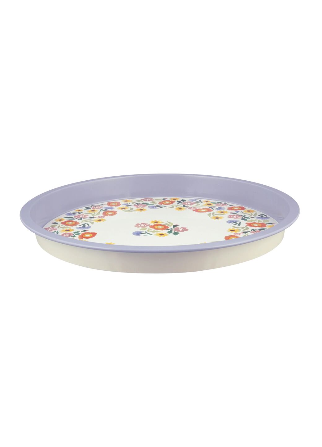 Poppies & Pinks Round Tin Tray
