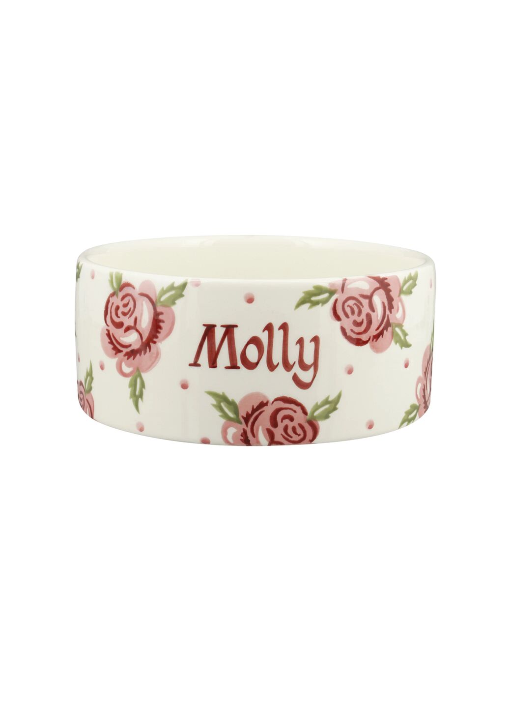 Personalised Rose & Bee Large Pet Bowl