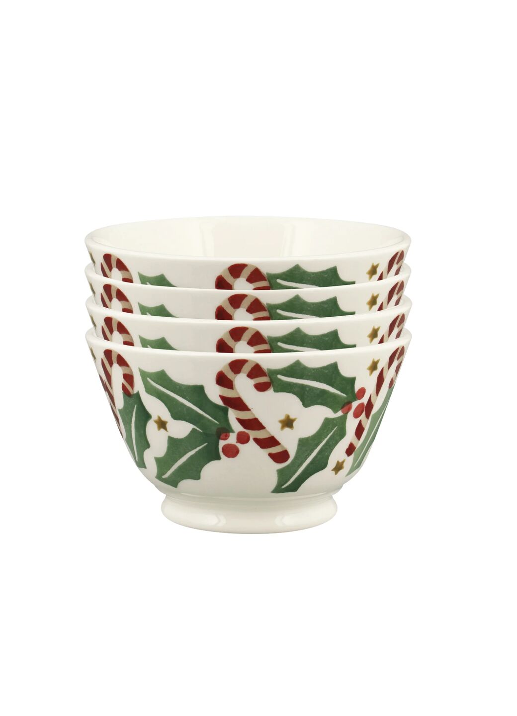 Candy Canes Small Old Bowl - Set of 4