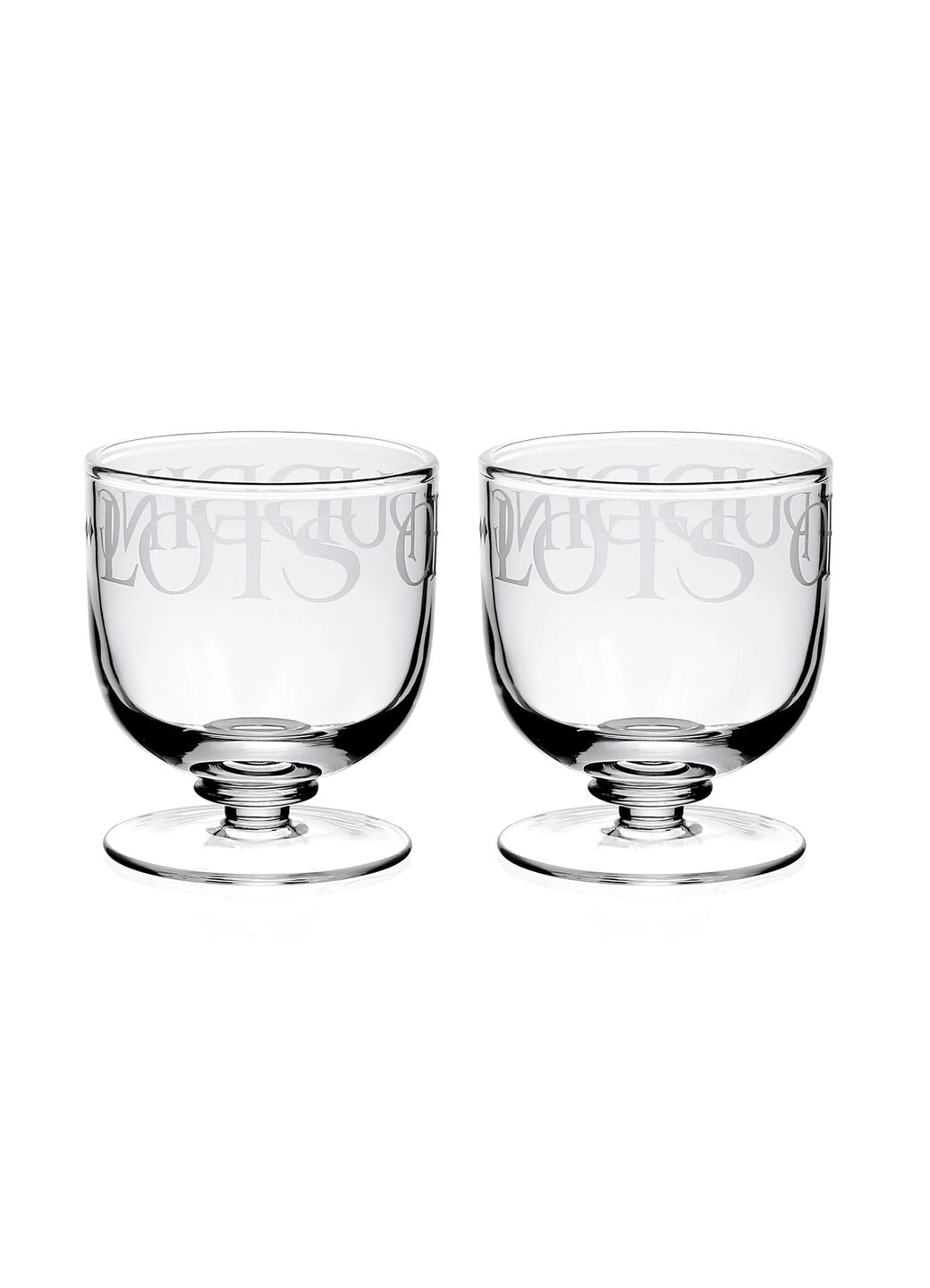 Black Toast Glass Set Of 2 Pudding Bowls