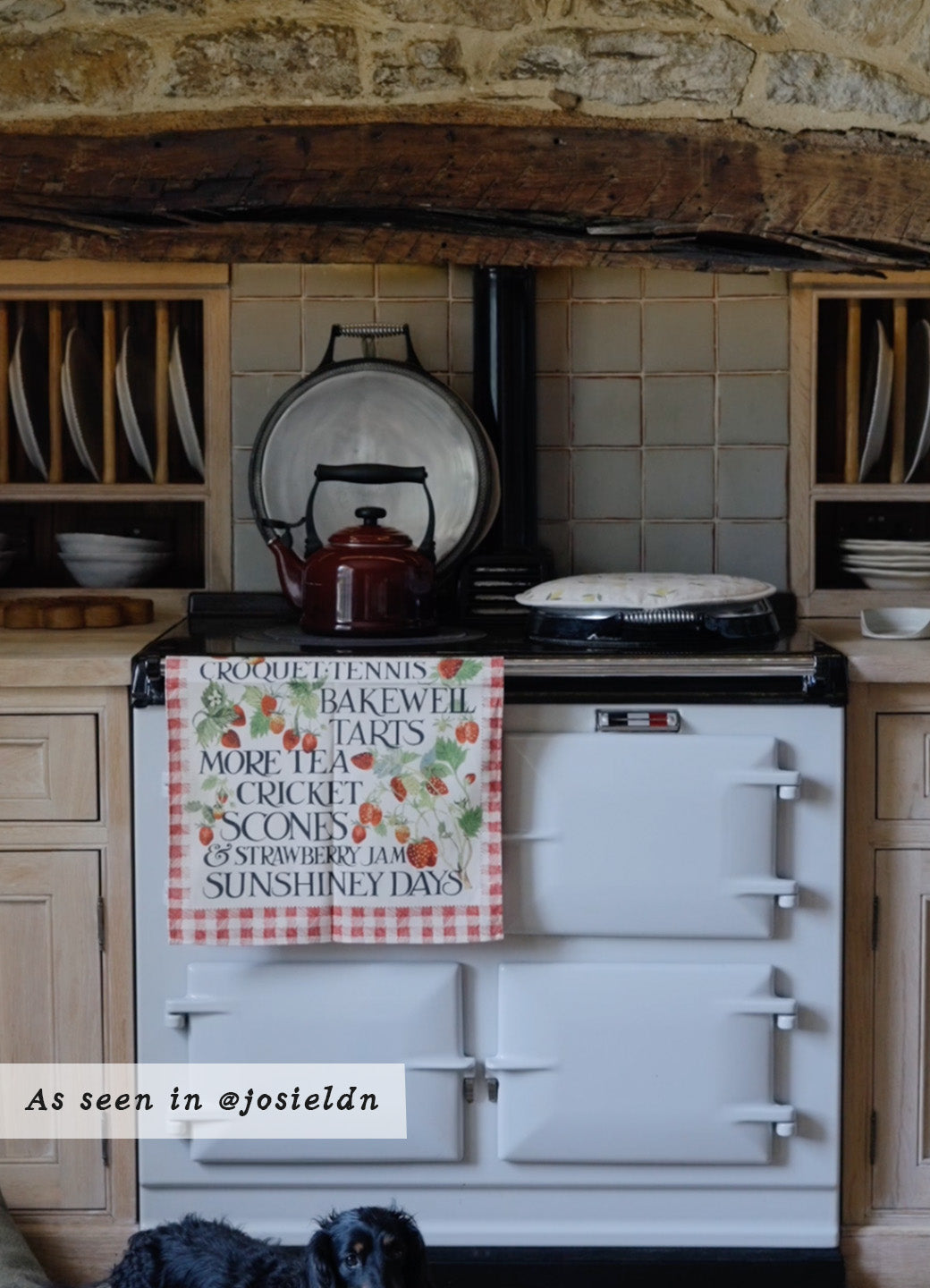 Strawberries & Gingham Tea Towel