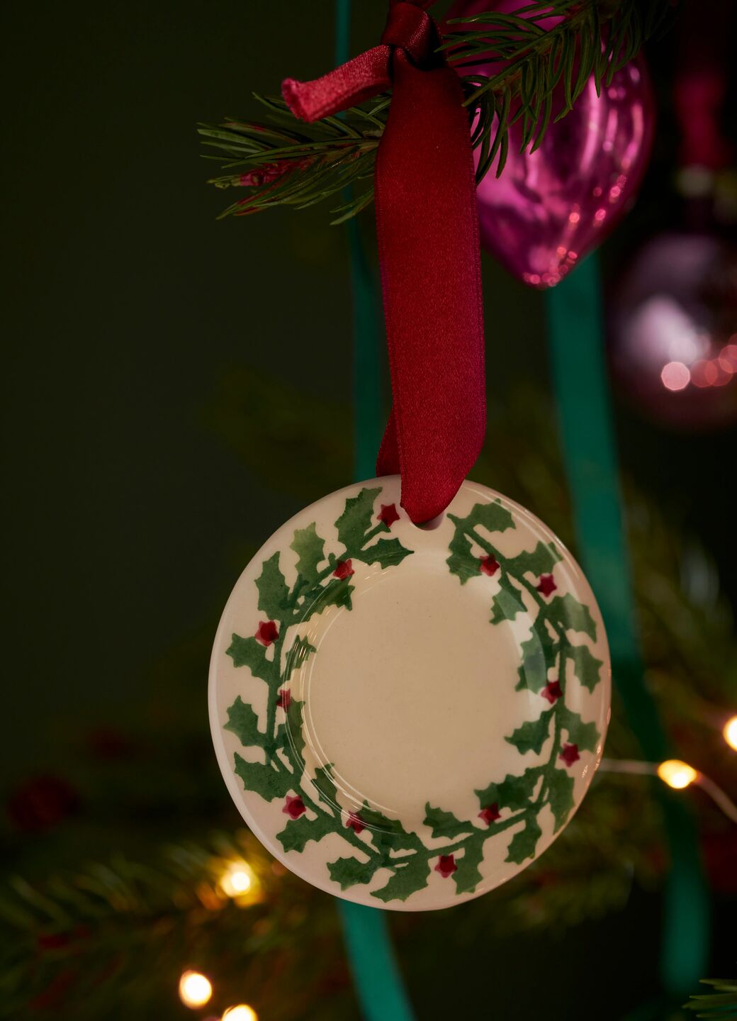 Tiny Holly Tiny Plate Decoration Boxed