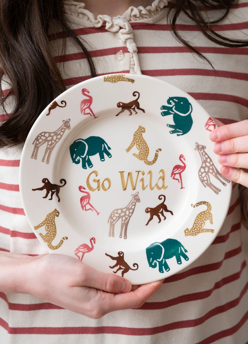 Personalised Wild Animals Medium Dinner Plate, 8.5 Inch