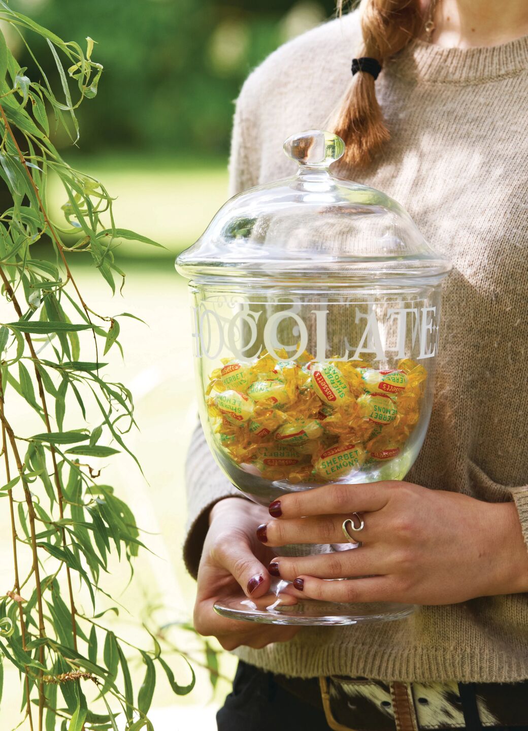 Black Toast Glass Sweetie Jar