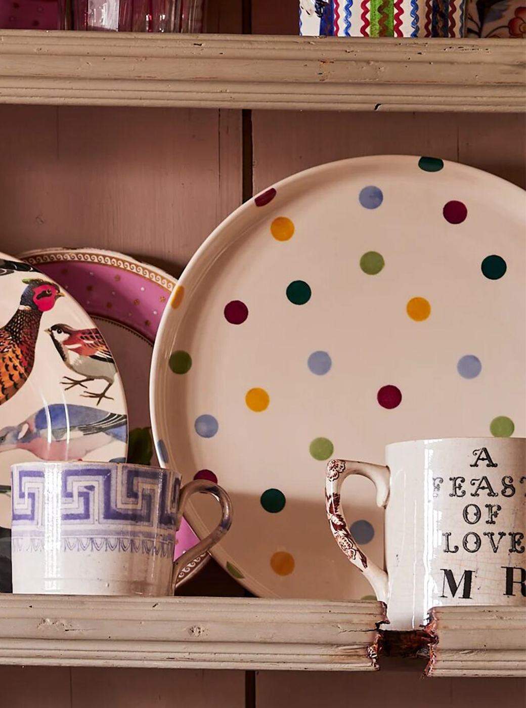 Polka Dot Flat Serving Plate