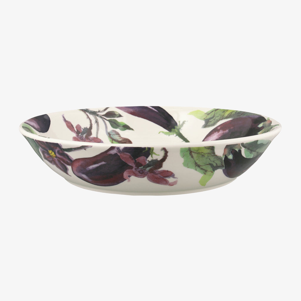 Aubergine & Flowers Medium Pasta Bowl
