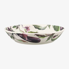 Aubergine & Flowers Medium Pasta Bowl