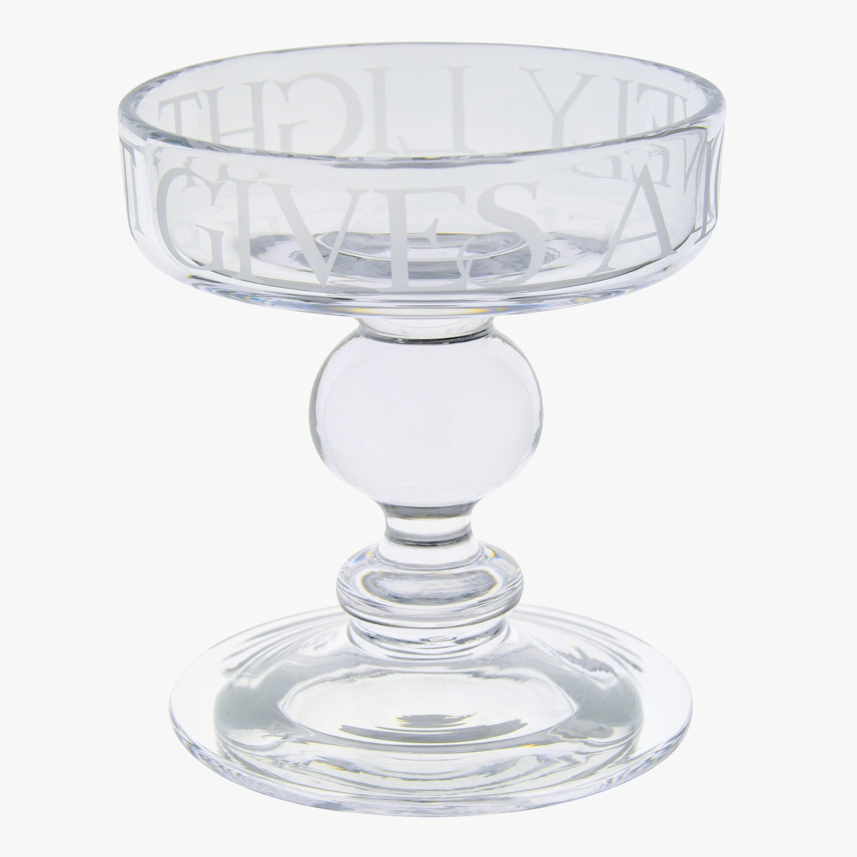 Black Toast Medium Glass Candle Holder Emma Bridgewater UK