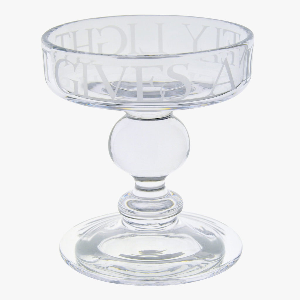 Black Toast Medium Glass Candle Holder Emma Bridgewater UK