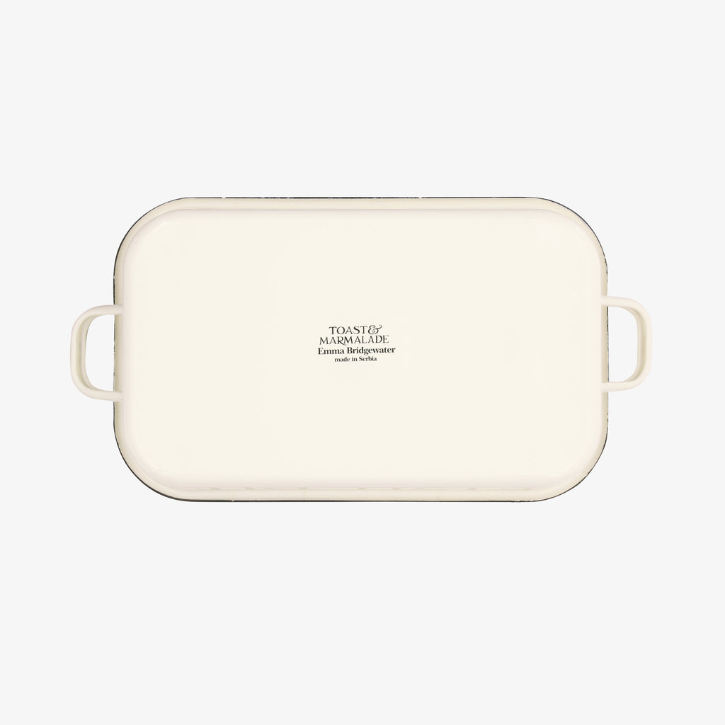 Black Toast Enamel Roasting Dish with Handles 38cm Emma Bridgewater UK
