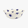 Emma Bridgewater ceramic star dotted pattern cereal / dessert bowl made from English earthenware. Featuring retro style hand painted blue stars ideal for breakfast, lunch or dinner.