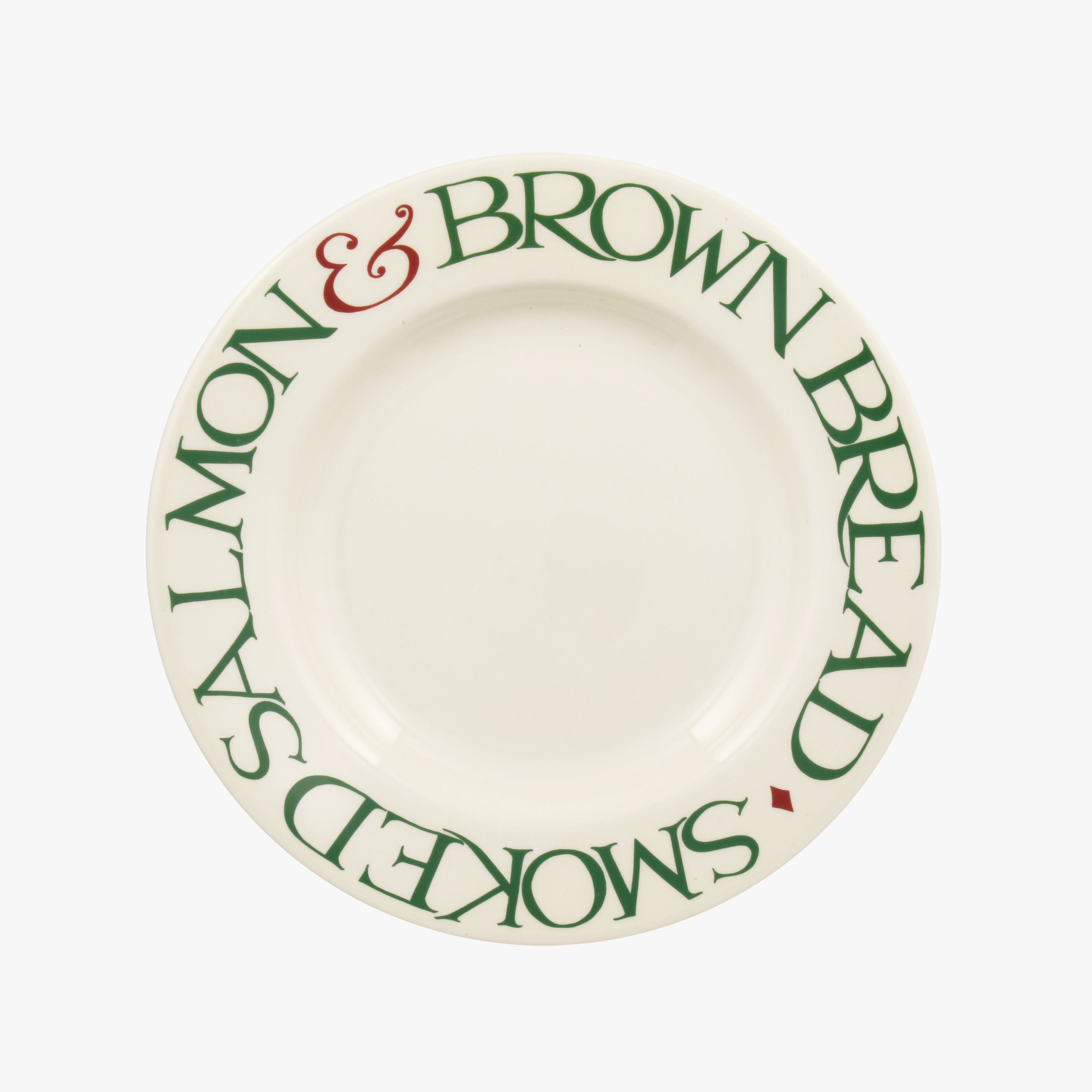 Christmas Toast Smoked Salmon Medium Dinner Plate, 8.5 Inch