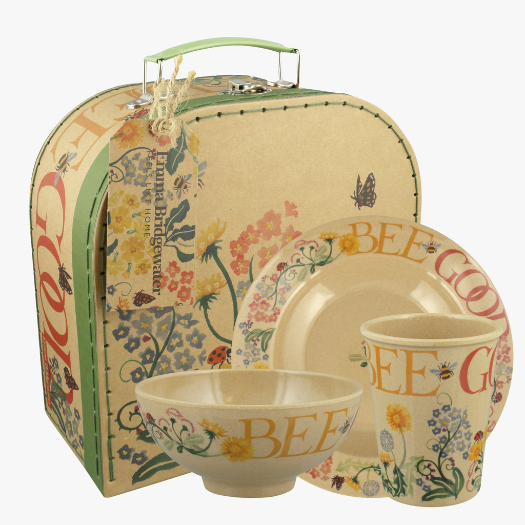 All My Good Intentions 3 Piece Children's Rice Husk Suitcase Set