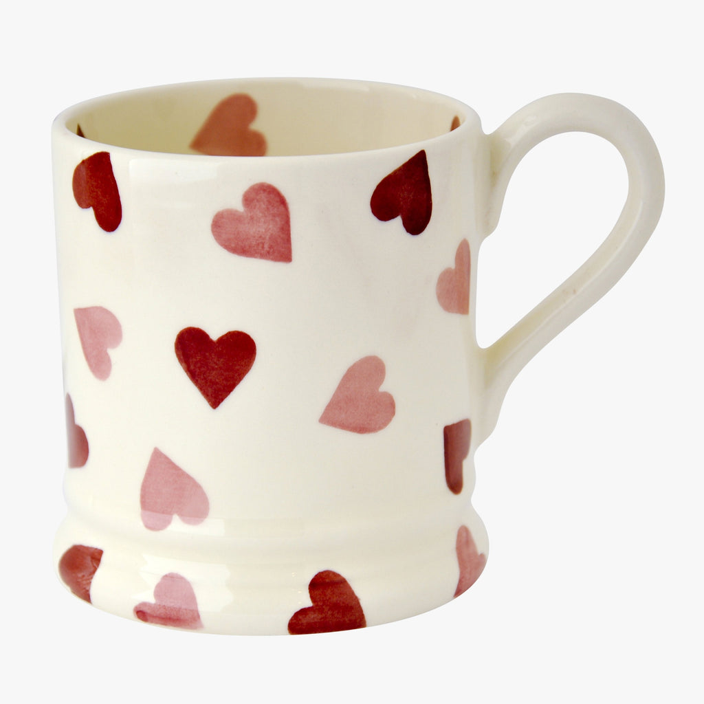 Seconds Pink Hearts 1/2 Pint Mug