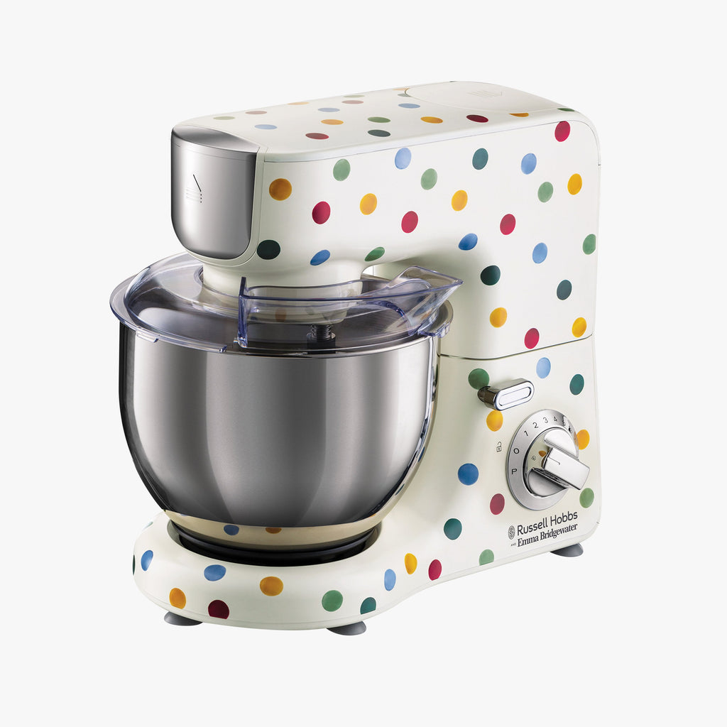 Emma Bridgewater x Russell Hobbs polka dot electric stand mixer (UK Plug) - a fun and colourful alternative stand mixer from the evergrowing EB X RH polka dot kitchen appliance collection