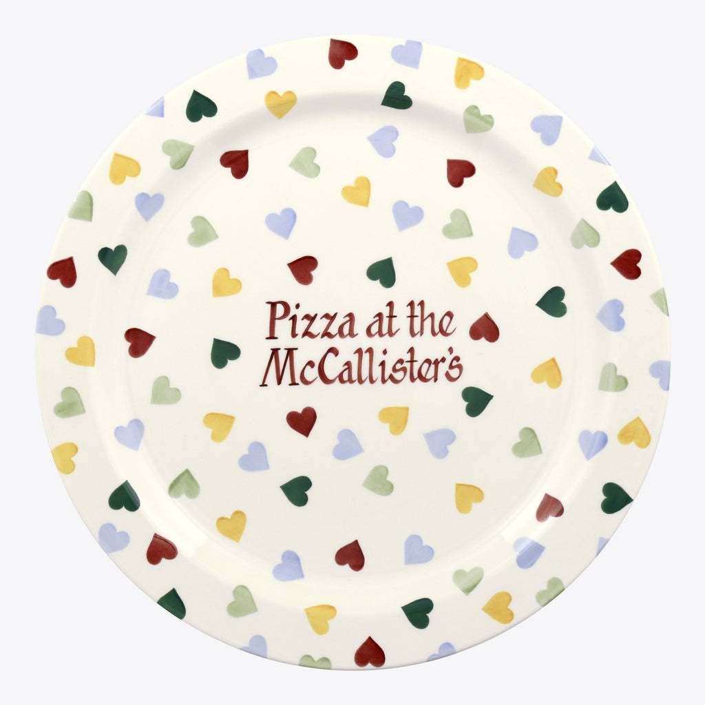 Personalised Polka Hearts Serving Plate