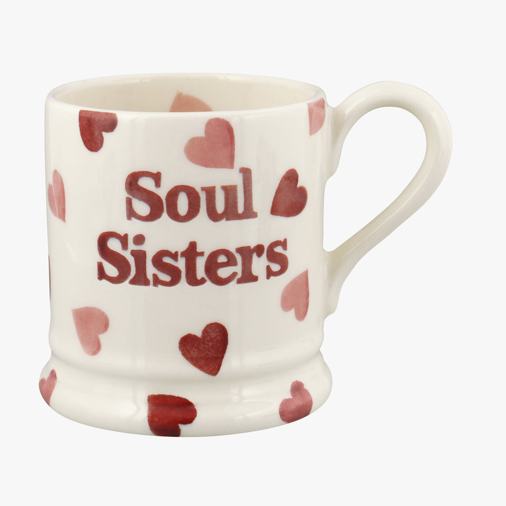 Pink Hearts Soul Sisters 1/2 Pint Mug