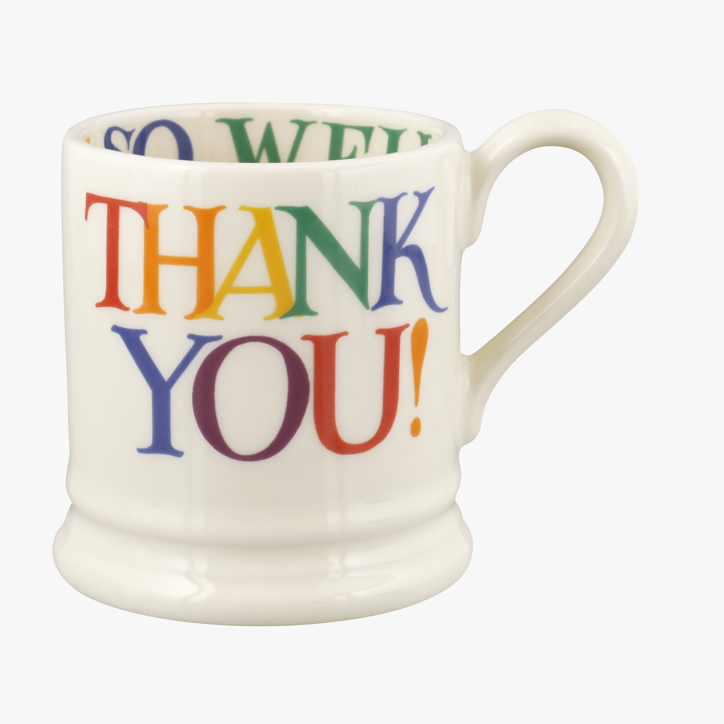 Rainbow Toast Thank You 1/2 Pint Mug