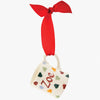 Personalised Polka Hearts Tiny Mug Decoration