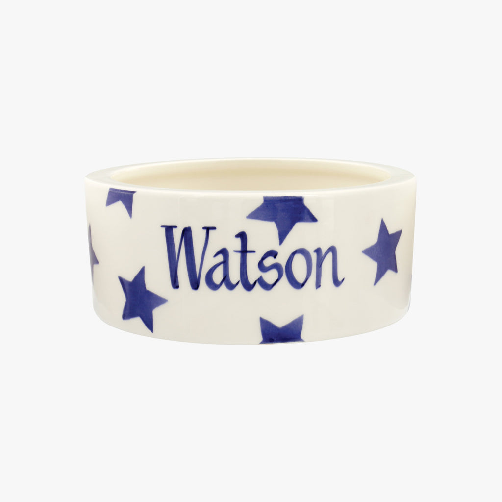 Personalised Blue Star Small Pet Bowl