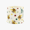 Personalised Bumblebee & Small Polka Dot Small Mug