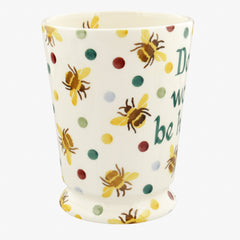 Personalised Bumblebee & Small Polka Dot Cocoa Mug