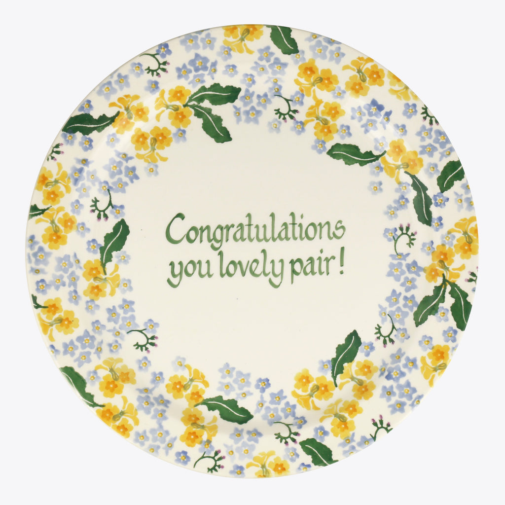 Personalised Forget Me Not & Primrose Serving Plate