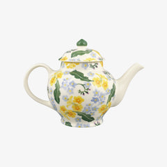 Personalised Forget Me Not & Primrose 2 Mug Teapot
