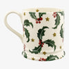 Personalised Christmas Holly With Star 1 Pint Mug