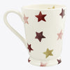 Personalised Pink & Gold Stars Cocoa Mug