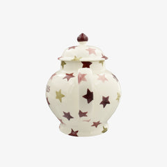 Personalised Pink & Gold Stars 4 Mug Teapot