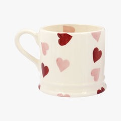 Personalised Pink Hearts Small Mug