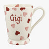 Personalised Pink Hearts Cocoa Mug
