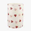 Personalised Pink Hearts Medium Vase