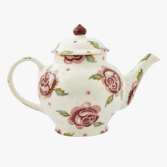 Personalised Rose & Bee 2 Mug Teapot